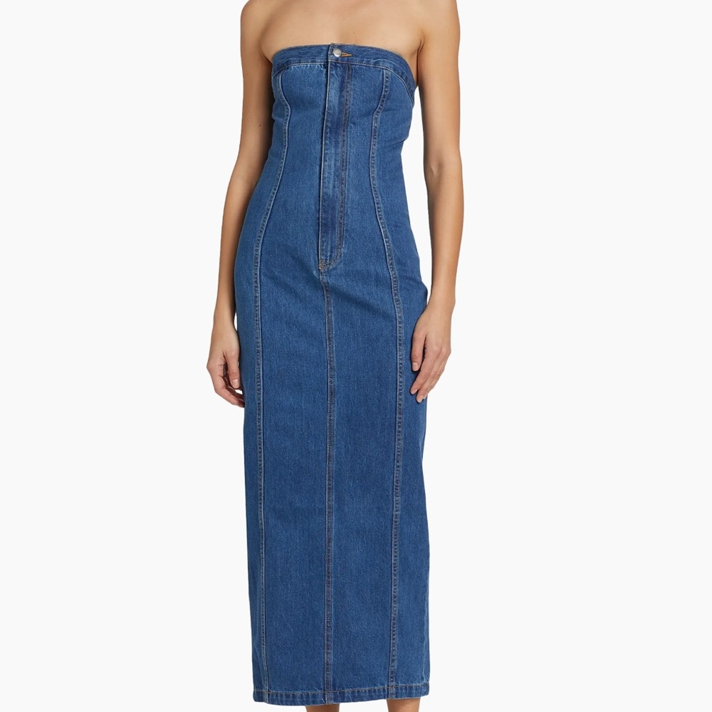 Ronny Kobo Collection Strapless Blue Dress